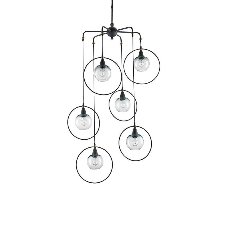Moorsgate 36 Inch 6 Light Multi Light Pendant by Currey and Company